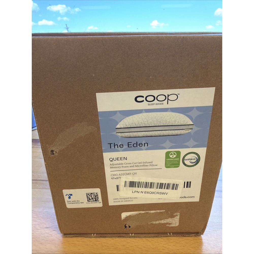 Coop Pillow The Eden QUEEN Size Gel Infused Memory Foam